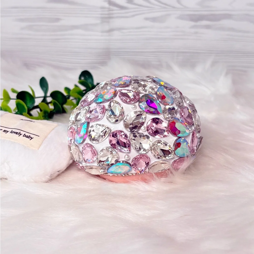 Sparkling Crystal Plush Monster Character Keychain/Bag Charm‎